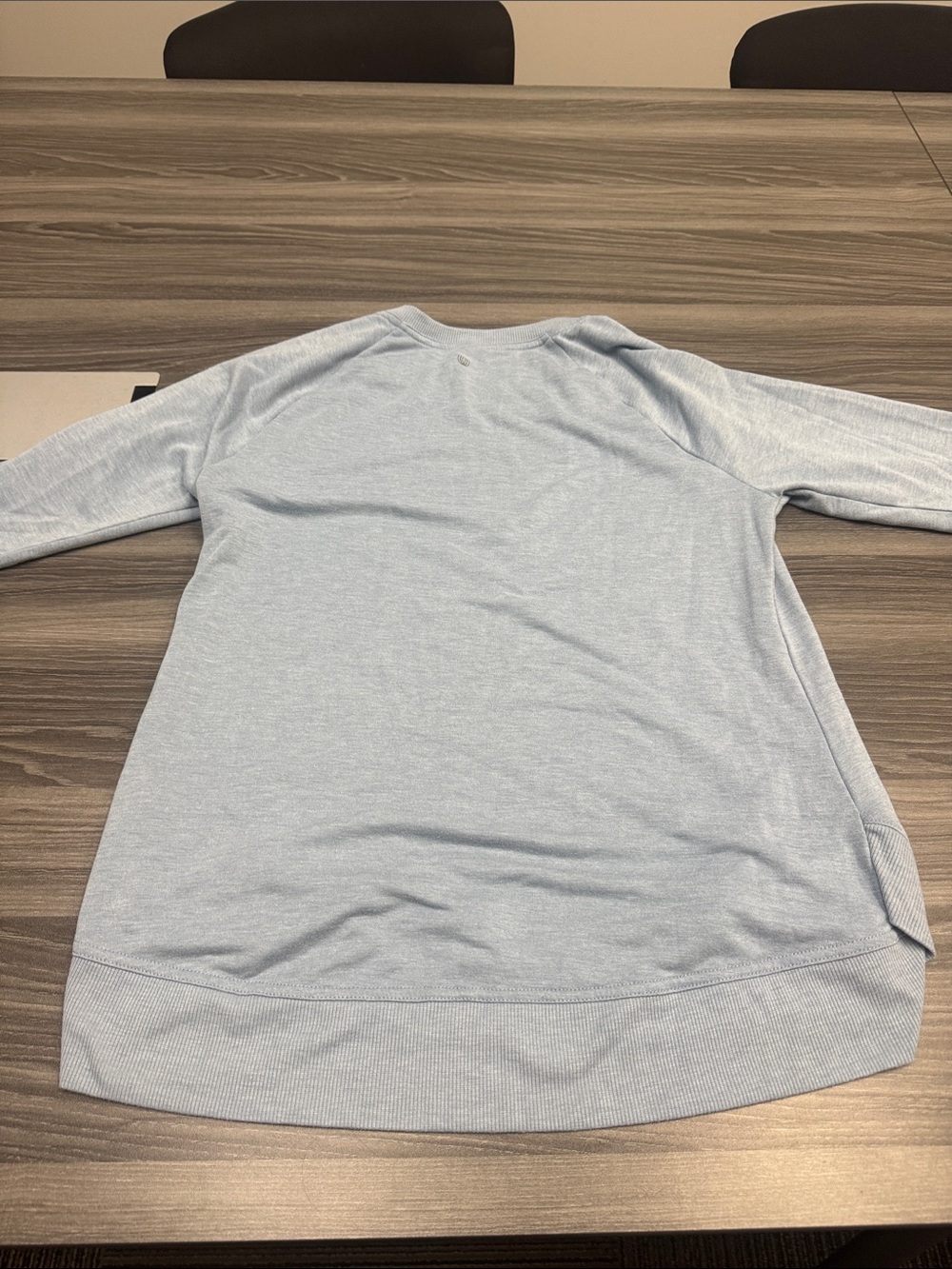 Balance Collection Pale Blue Raglan Pullover Sweatshirt - Picture 7 of 9